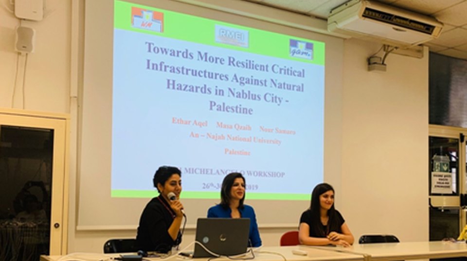 وفد من كلية الهندسة بالنجاح يشارك في ورشة العمل العالمية (مايكل أنجلو) في روما